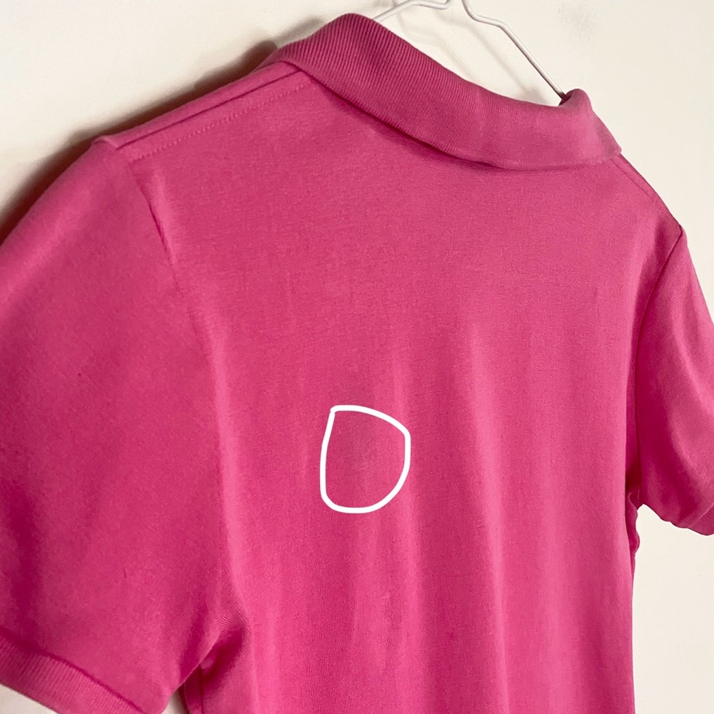 Ralph Lauren Womens Tailored Golf Fit Pink Polo Shirt size M Big Pony Preppy Y2K - Picture 12 of 15